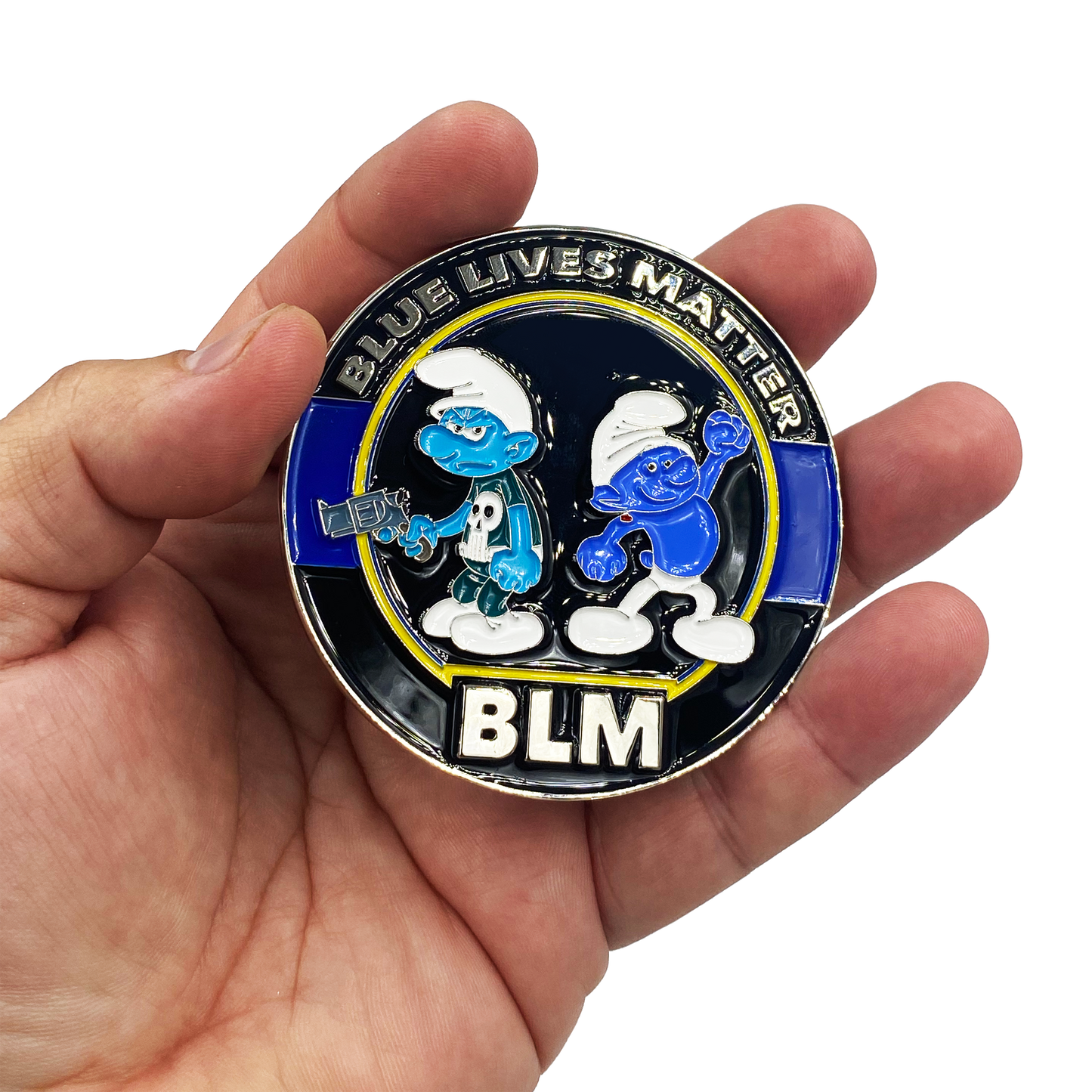 DL4-13 Blue Lives Matter Thin Blue Line Challenge Coin Police LEO 1st Responder Super Hero