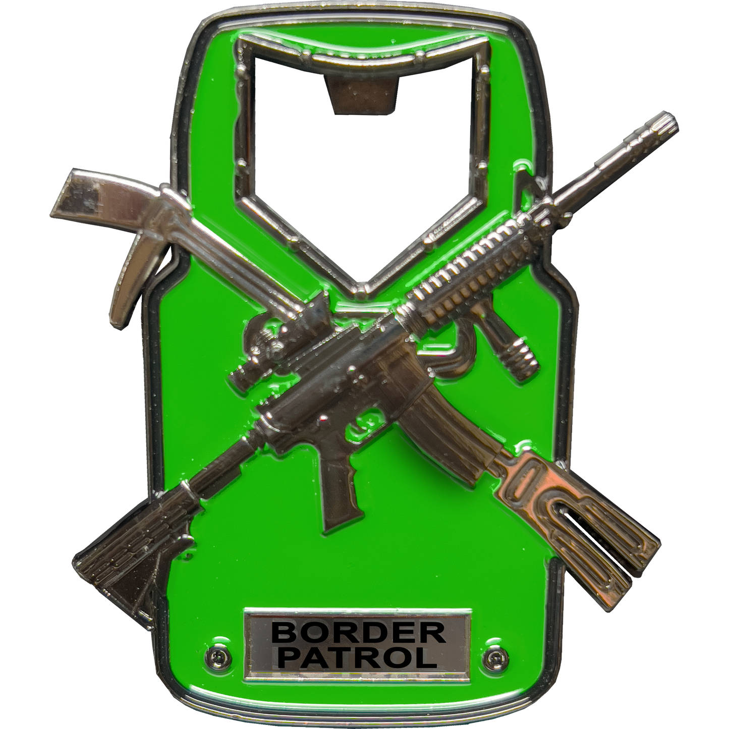 GL9-007 CBP Shield Honor First Challenge Coin Bottle Opener BPA Border Patrol Agent