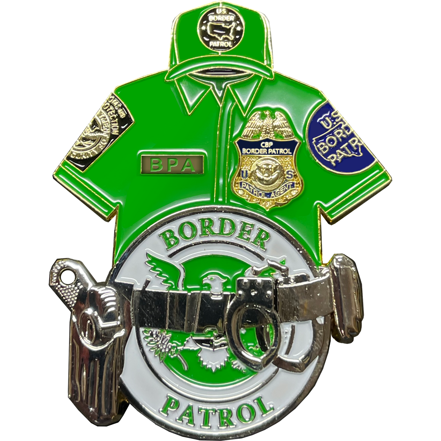 BL5-003 Border Patrol Agent CBP uniform shirt duty belt HK P2000 Honor First BPA Thin Green Line