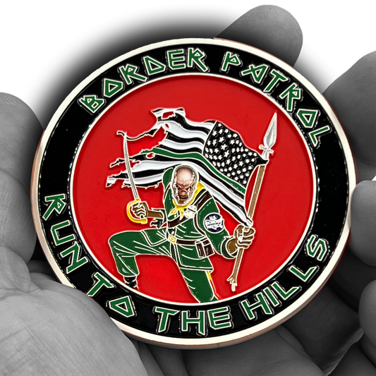 EL9-003A CBP Border Patrol Agent Honor First Zombie Challenge Coin BORTAC thin green line