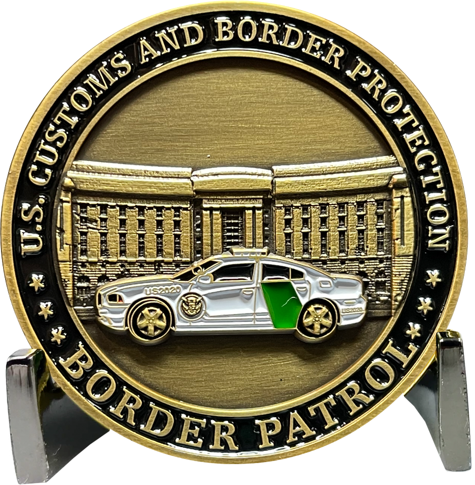 EL8-006 Border Patrol Agent BPA CBP HQ Headquarters Honor First Ronald Reagan Building Challenge Coin thin green line