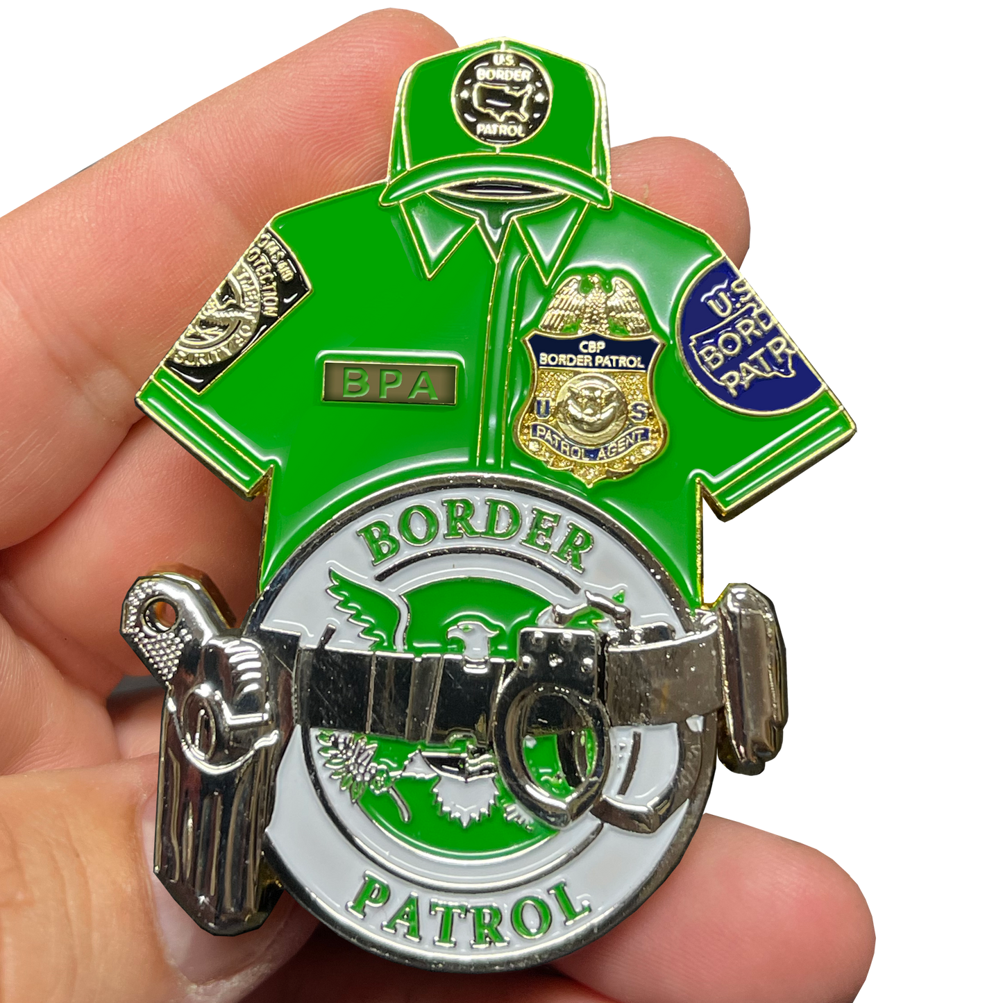 BL5-003 Border Patrol Agent CBP uniform shirt duty belt HK P2000 Honor First BPA Thin Green Line