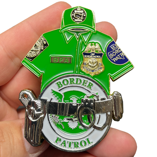BL5-003 Border Patrol Agent CBP uniform shirt duty belt HK P2000 Honor First BPA Thin Green Line
