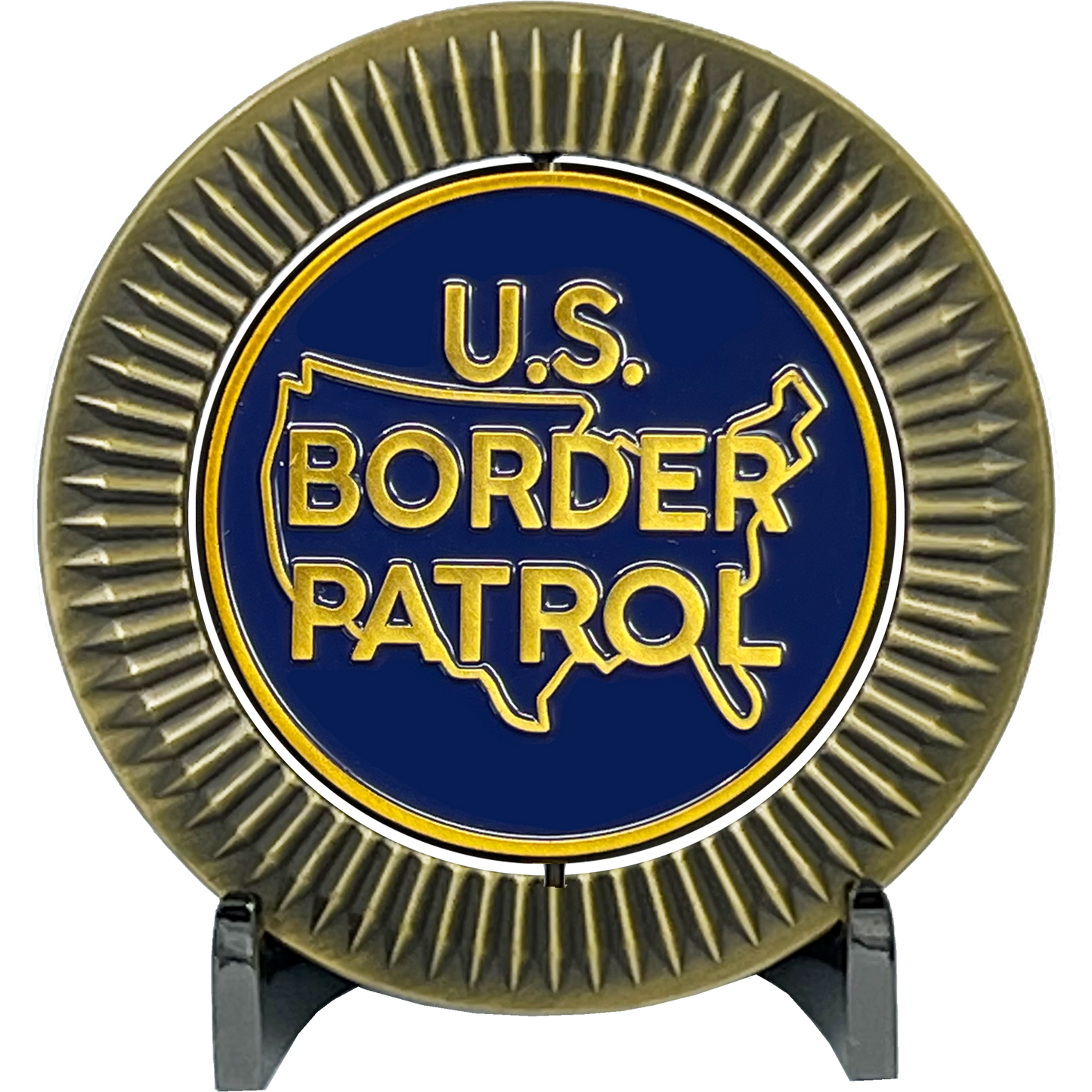 Discontinued BL16-007 CBP Border Patrol Agent BP Agent Spinner Challenge Coin Honor First Thin Green Line