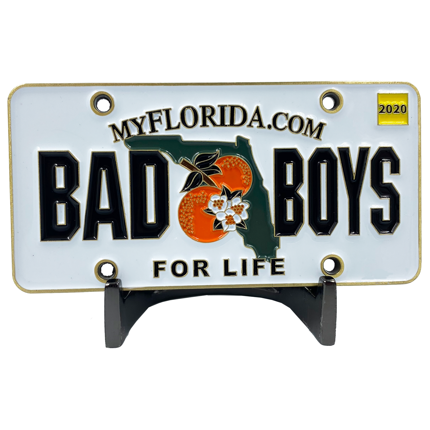 CL7-13 Bad Boys City of Miami Police Department inspired Challenge Coin Florida License Plate Will Smith Martin Lawrence