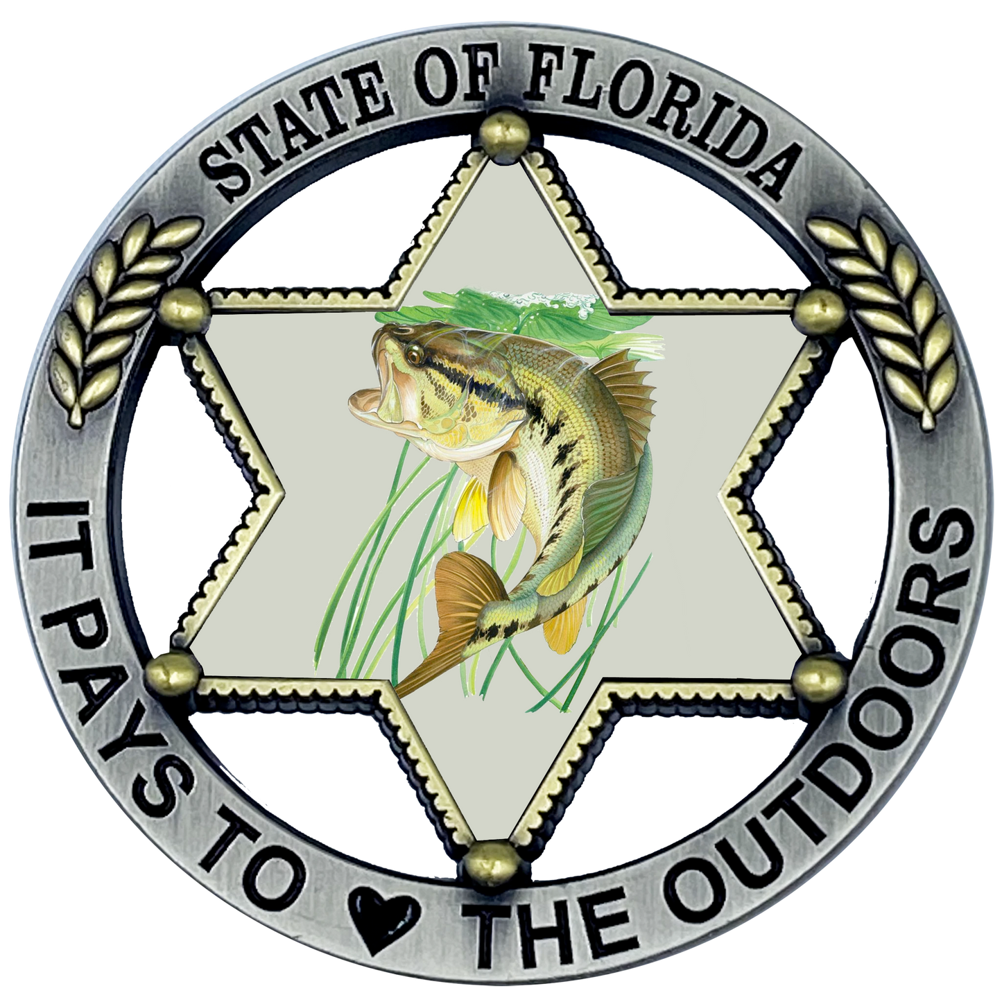 BL5-002 Florida FWC Fish and Wildlife Conservation Commission Officer Agent FWL Largemouth Bass Challenge Coin