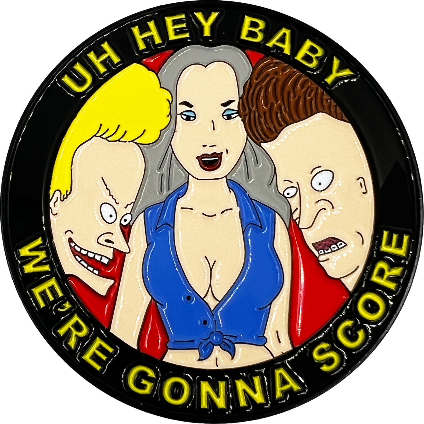 DL13-001 BANG MILFS Challenge Coin not thin blue line or Police just a funny joke gag gift for NYPD LAPD FBI CBP