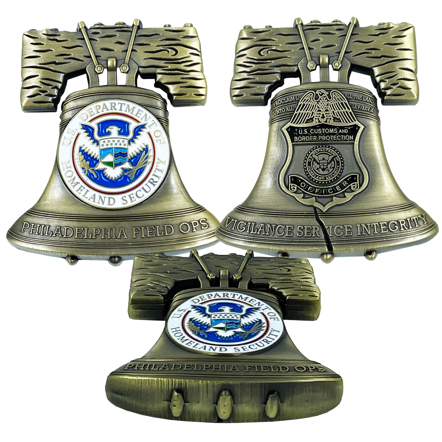 BL12-017 CBP Field Operations Philly Liberty Bell Philadelphia Field Office Challenge Coin