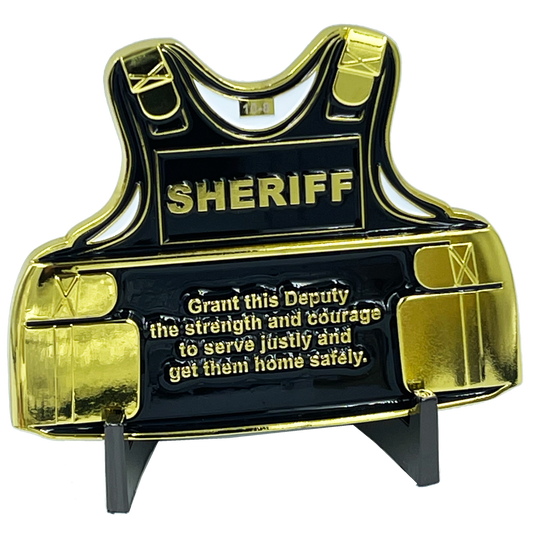 DL12-09 Sheriff Deputy Body Armor Police Officer Police Department Sheriff's Office Challenge Coin