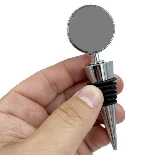 EL10-010 DIY kit BLANK Wine Stopper Bottle Stoppers Silver Wine Bottle Stoppers with a Round Bezel Blanks-Gift for a wine lover-Hostess Gift Housewarming Gift Wine Bottle Stopper Bottle present ornament