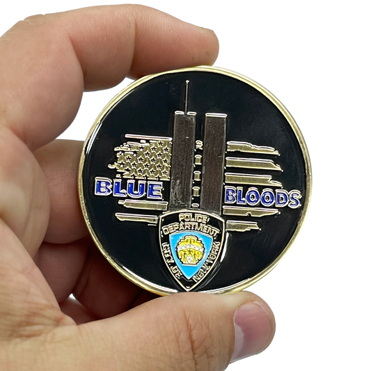 discontinued BL11-004 Blue Bloods 9/11 NEVER AGAIN September 11th 20th Anniversary NYPD Challenge Coin New York City Police