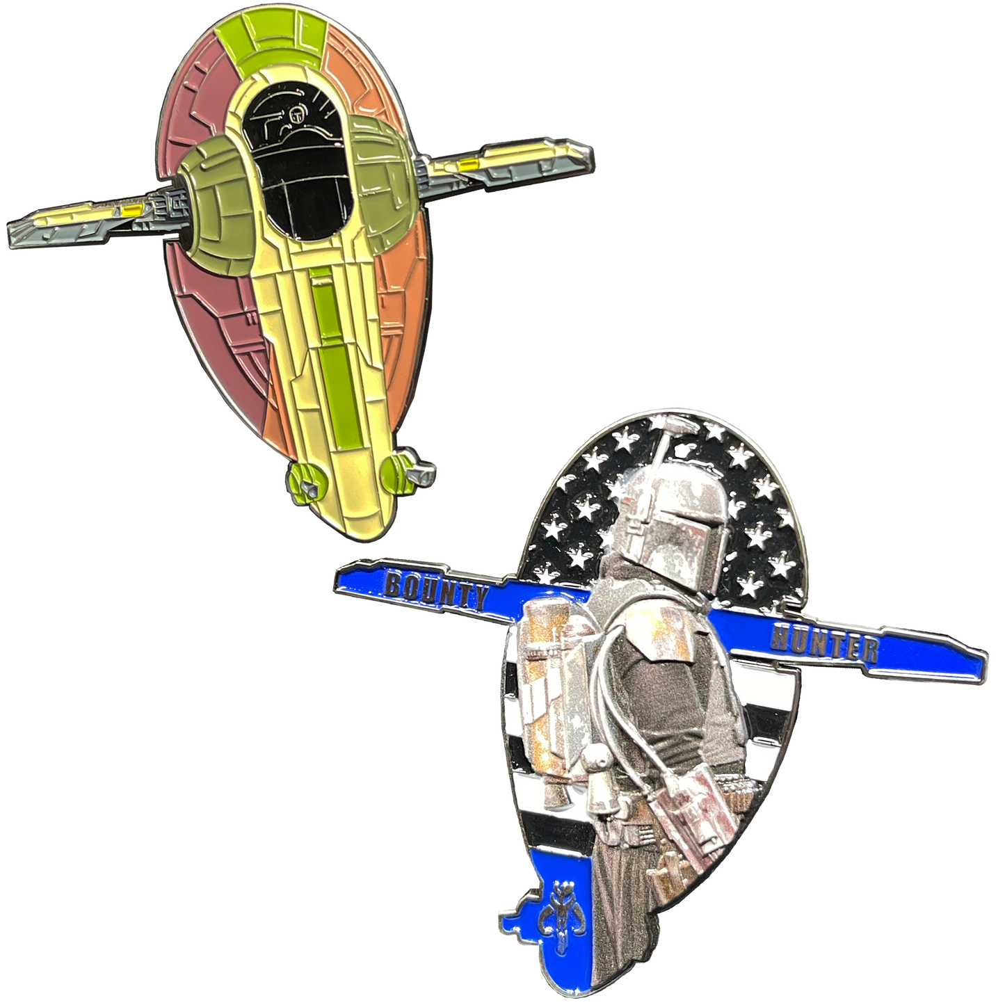 discontinued BL16-012 Bounty Hunter Slave 1 One I Thin Blue Line Police CBP LAPD Chicago NYPD Challenge Coin