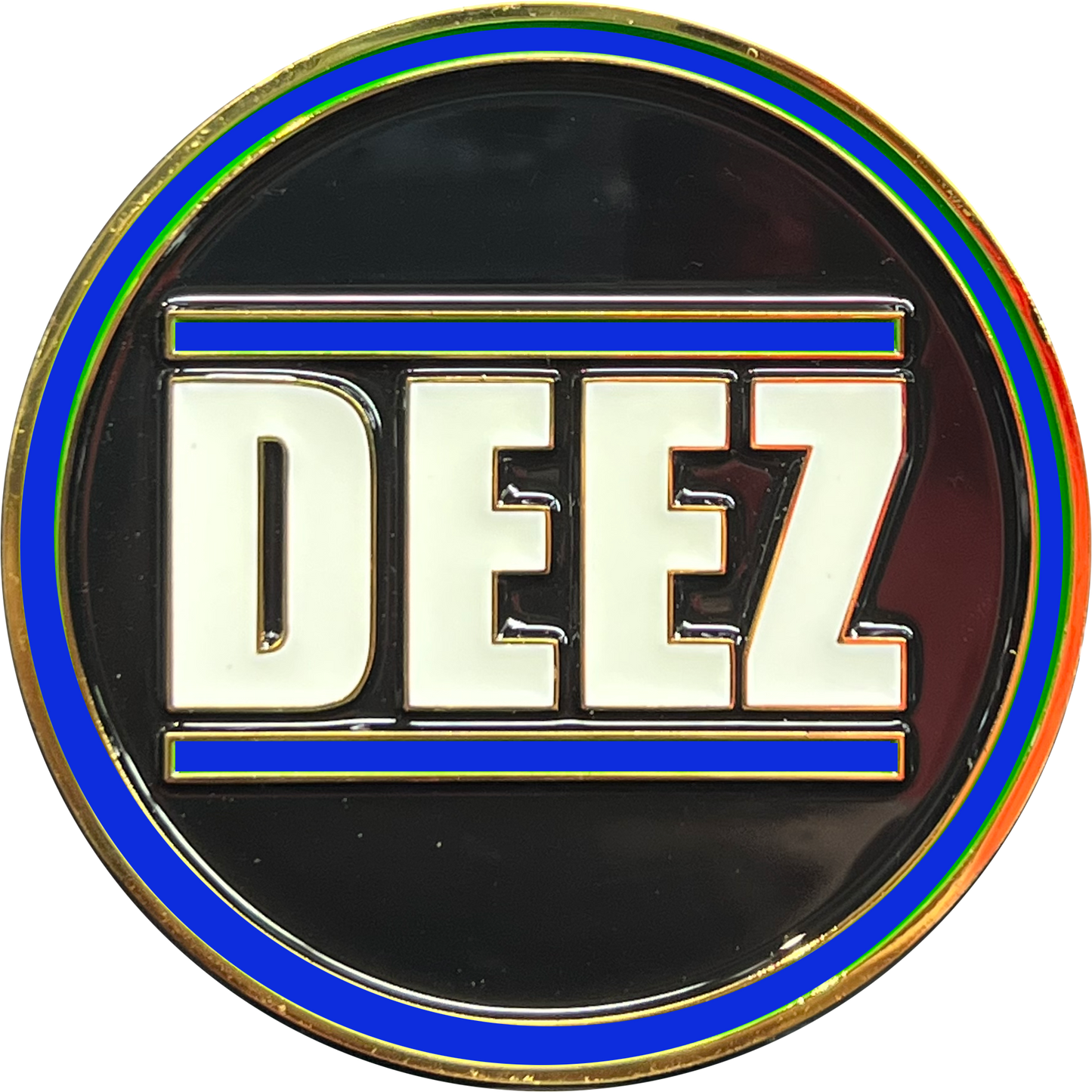 GL2-002 Deez Nuts challenge coin with 3D nuts Police Funny Gag Gift Thin Blue Line