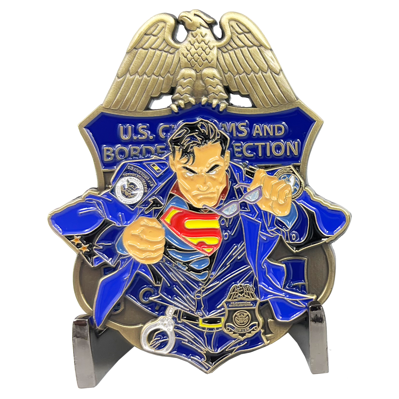 discontinued BL5-007 CBP Border Patrol Agent CBP Officer BPA Challenge Coin Man of Steel BPA OFO CBPO