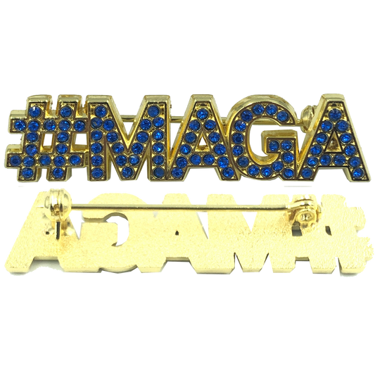 CL6-5 Blue Crystal #MAGA pin TRUMP MAGA Make America Great Again