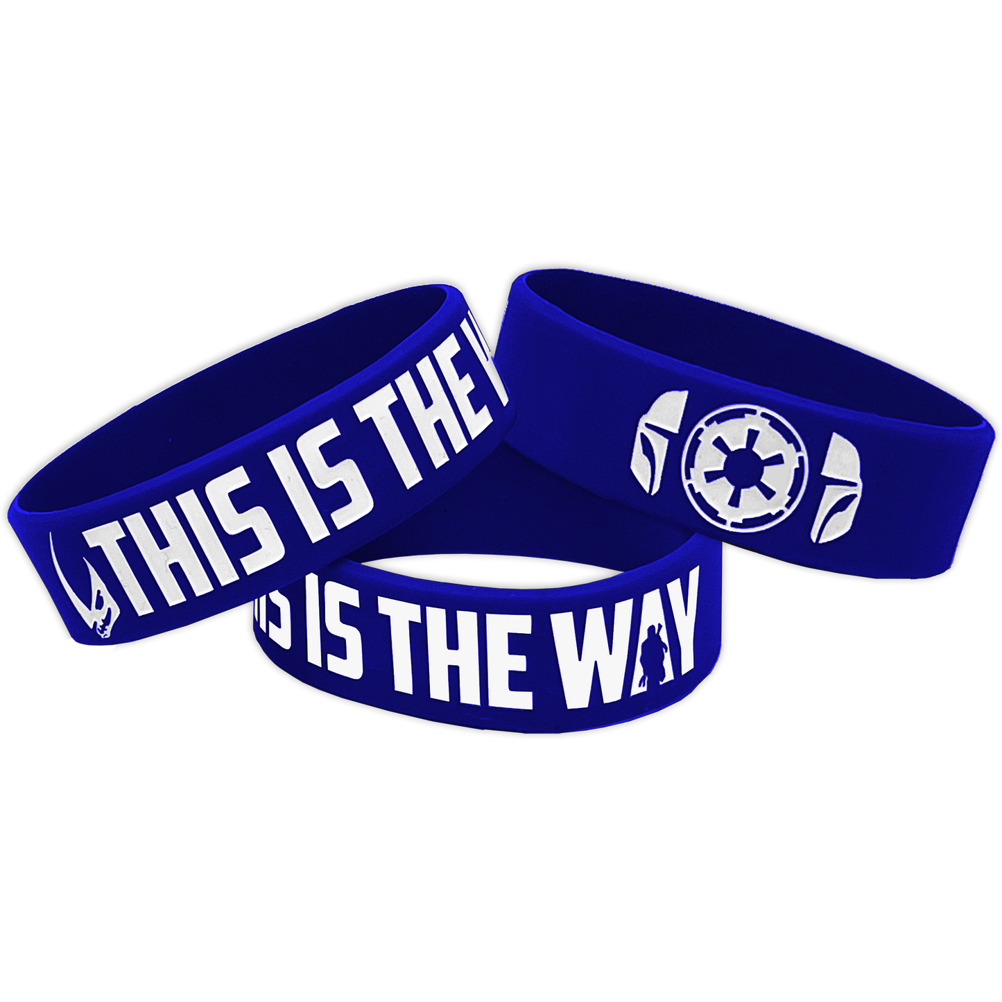 Beskar Blue Rubber Silicone Bracelet (8 inch)