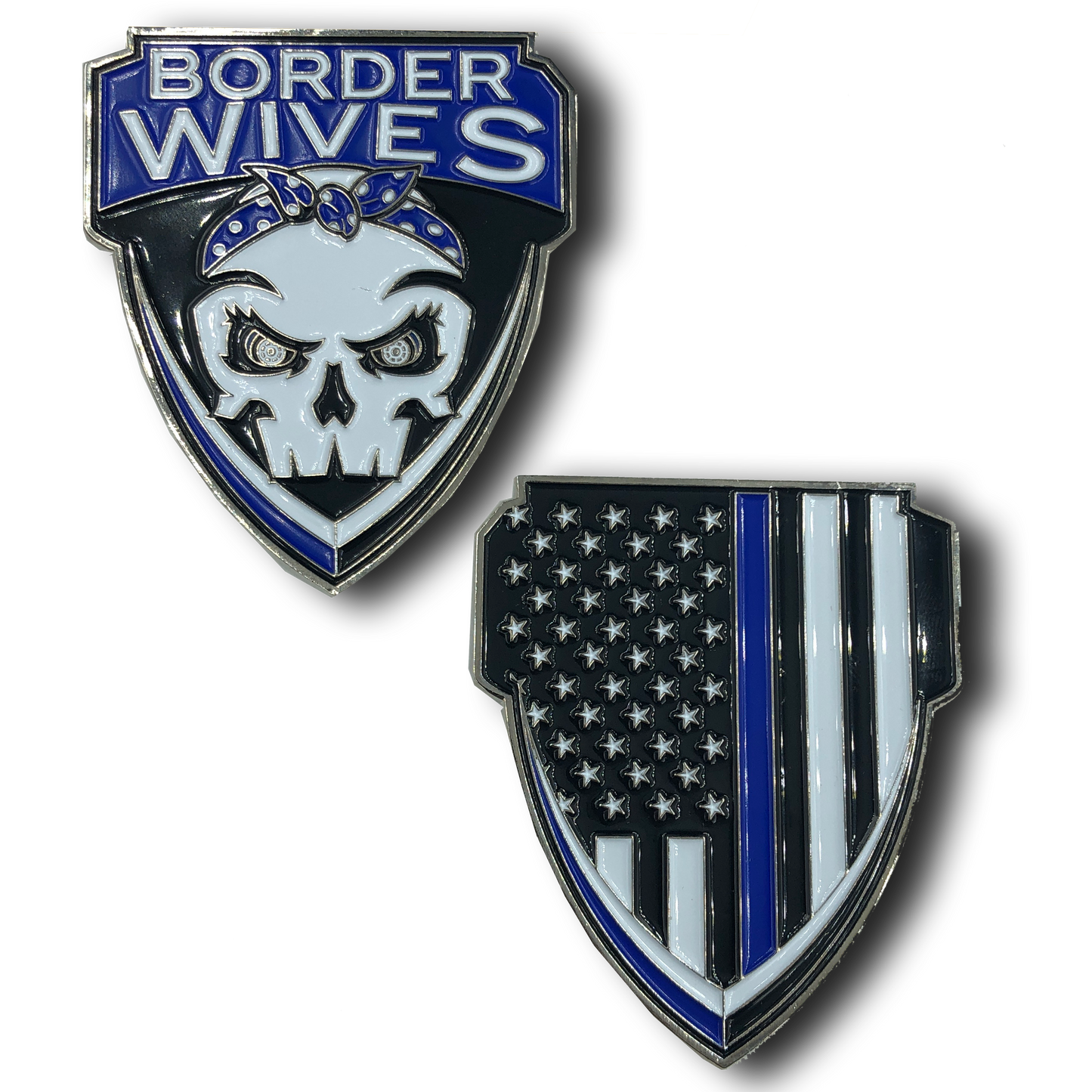 L-14 Blue Line Border Wives Challenge Coin CBP Field Operations Wife