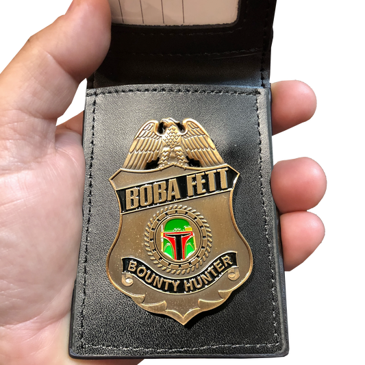 BL17-013 Bounty Hunter movie   prop full size wallet