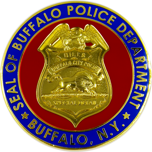 GL6-001 Buffalo City New York Police Special Detail Stadium Detail Challenge Coin