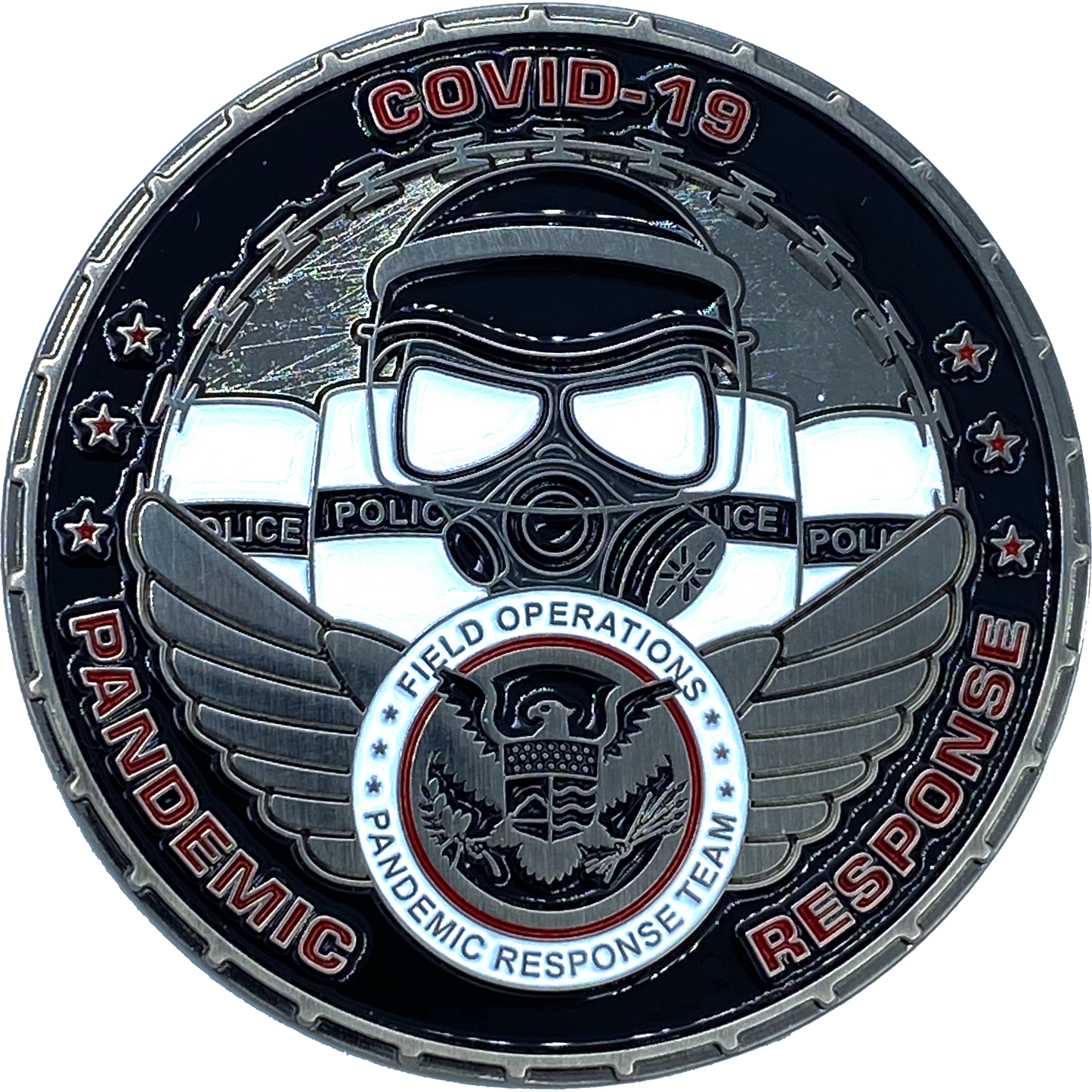 BB-021 CBP Field Operations Pandemic Response Team Thin Blue Line Police Challenge Coin