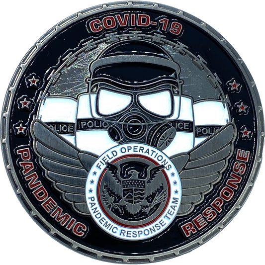 BB-021 CBP Field Operations Pandemic Response Team Thin Blue Line Police Challenge Coin