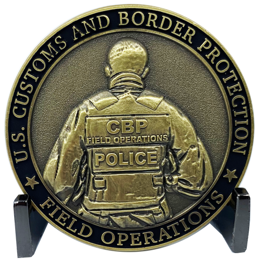 discontinued DL4-12 CBP Officer Challenge Coin Tactical Body Armor Bullet Proof Vest Field Ops CBPO Operations