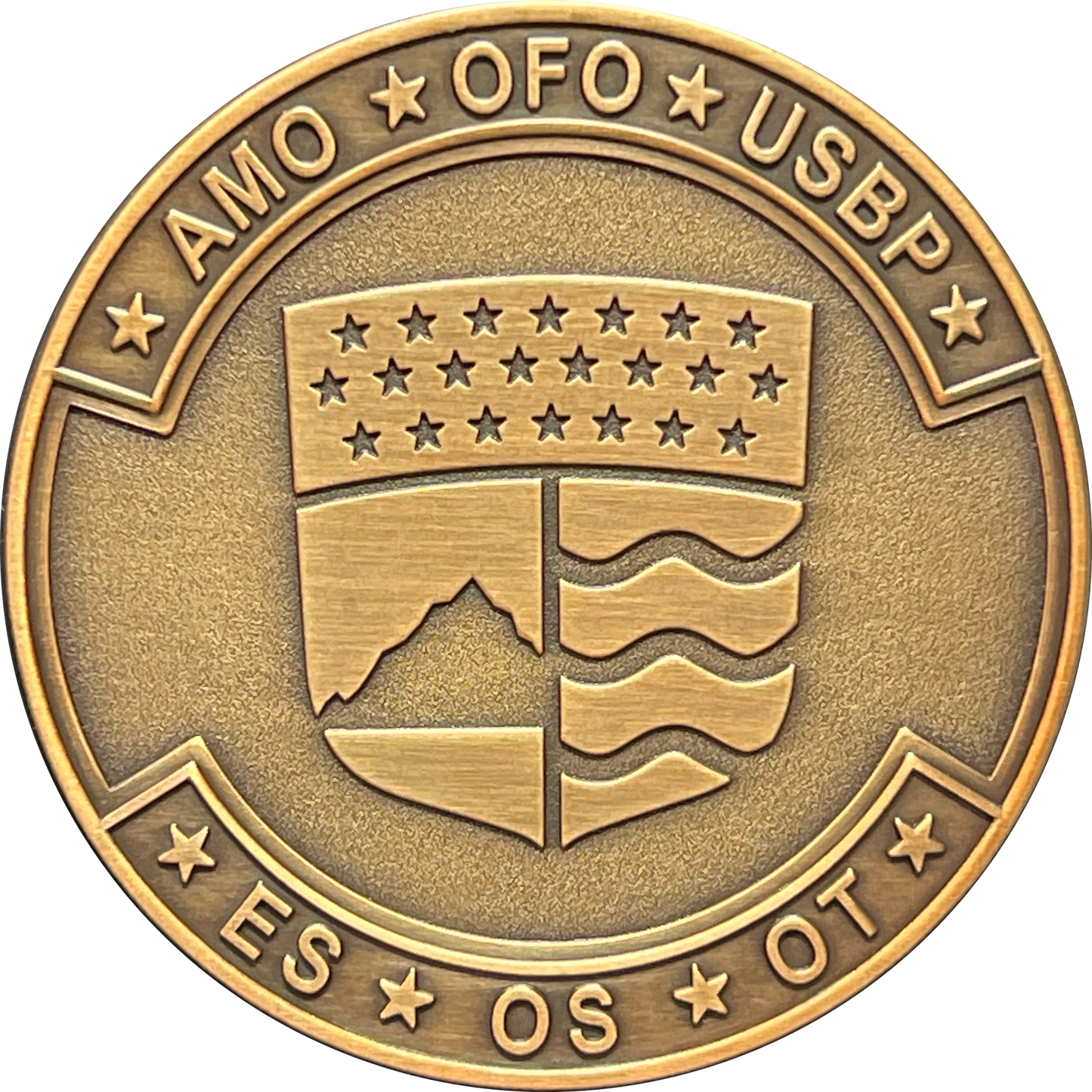 discontinued BL14-017 CBP AMO OFO Border Patrol ES OS OT Challenge Coin Field Operations CBP Officer