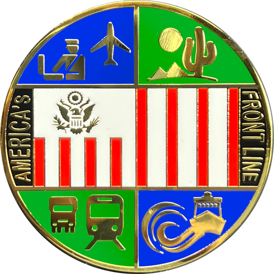 GL4-003 CBP land Sea & Air  Border Patrol Field Operations Air and Marine Challenge Coin