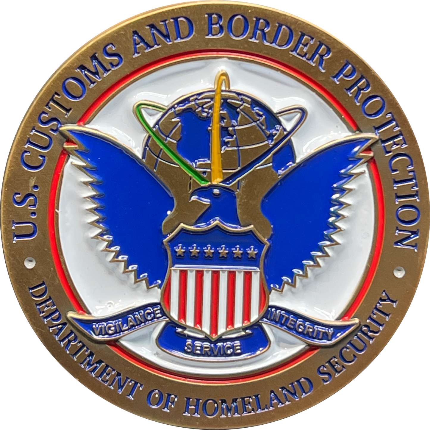 BL12-013 Border Patrol Field Operations AMO Air and Marine Pandemic Response Team New CBP Seal Police Challenge Coin
