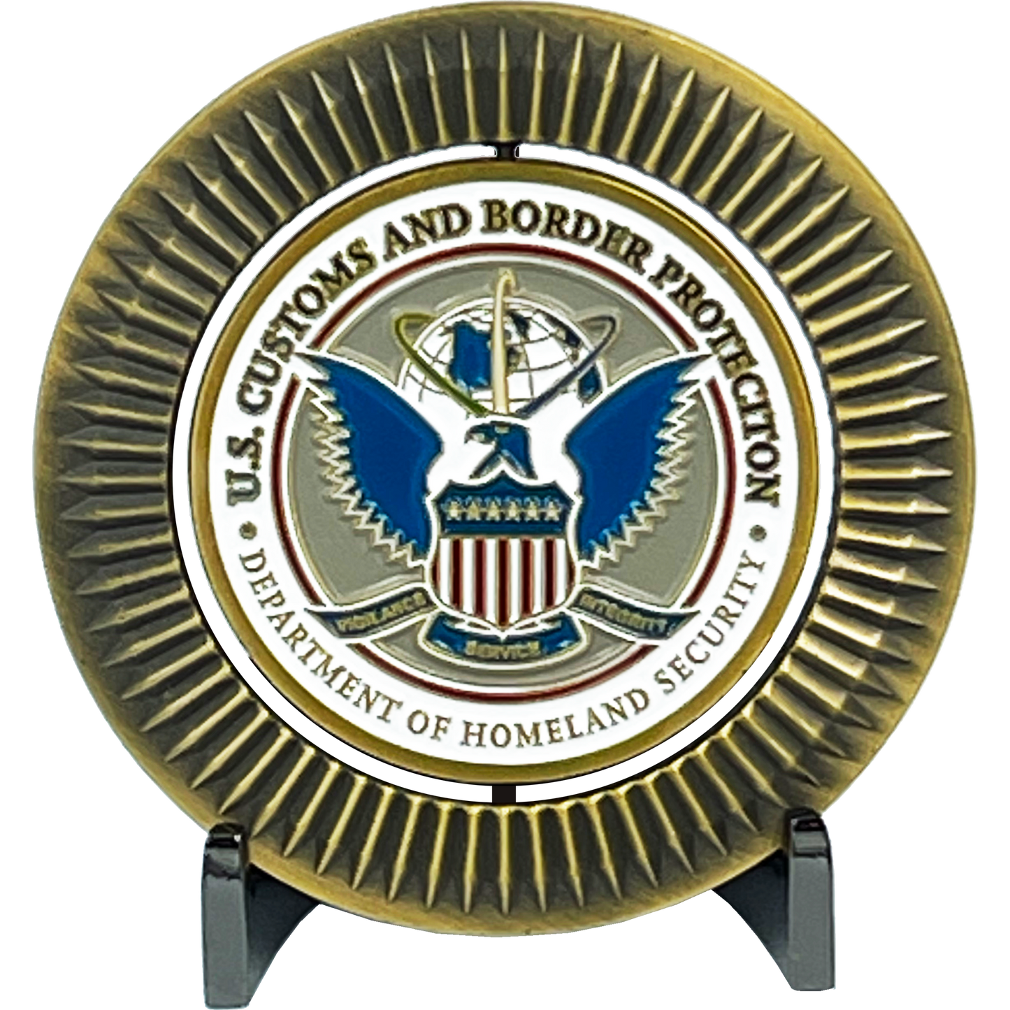 BL13-003 CBP Border Patrol Field Operations Air and Marine AMO BP Agent CBPO Spinner Challenge Coin