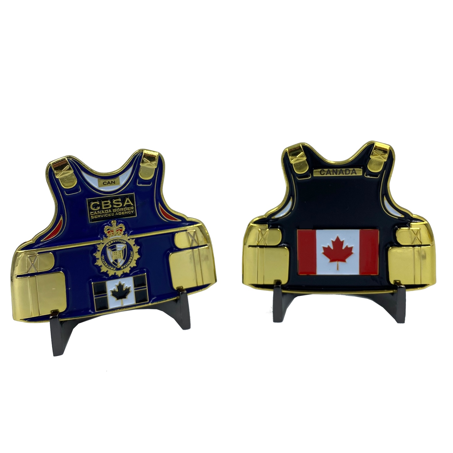 DD-002 CBSA Canada LEO Thin Blue Line Police Body Armor Canada Border Services Agency Challenge Coins