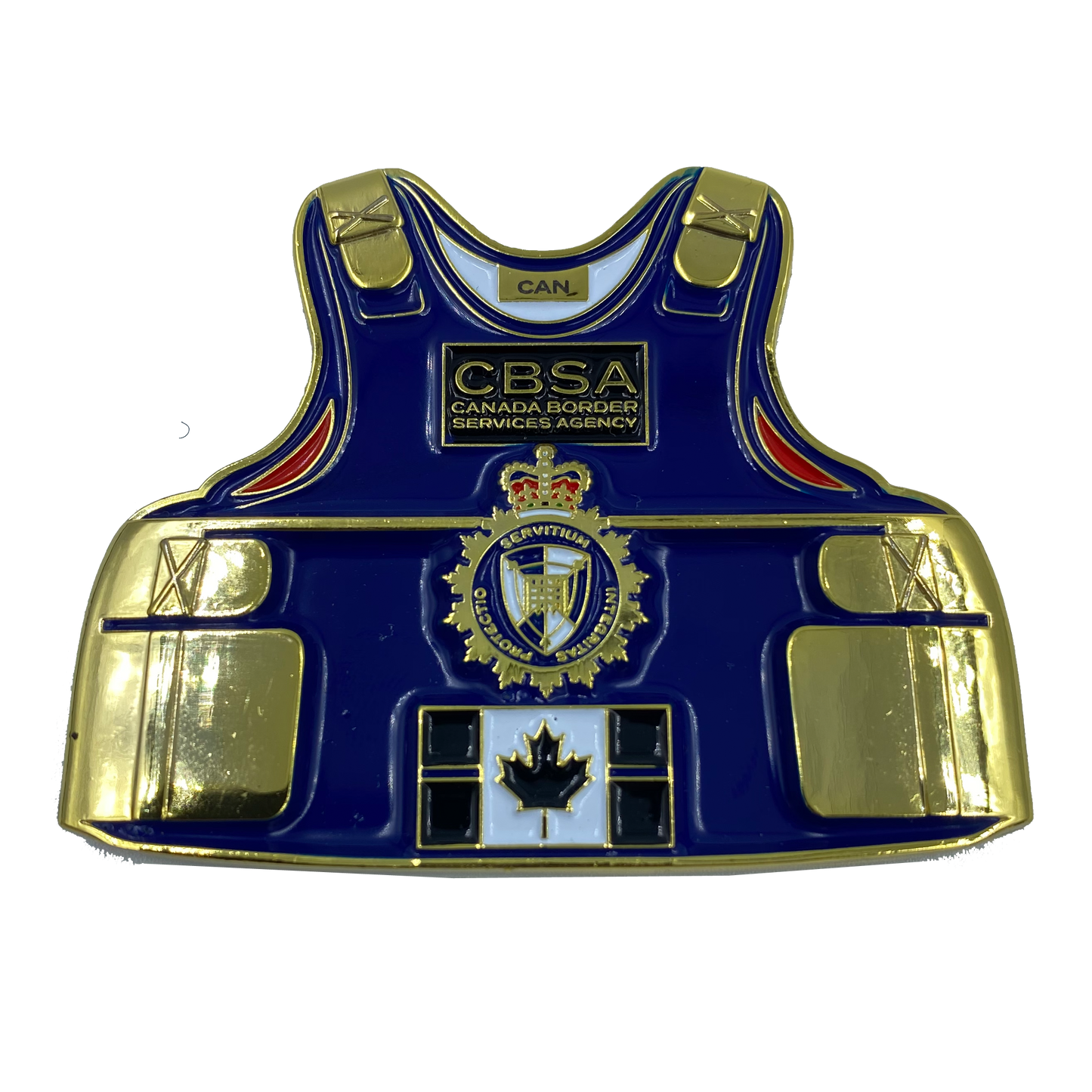 DD-002 CBSA Canada LEO Thin Blue Line Police Body Armor Canada Border Services Agency Challenge Coins