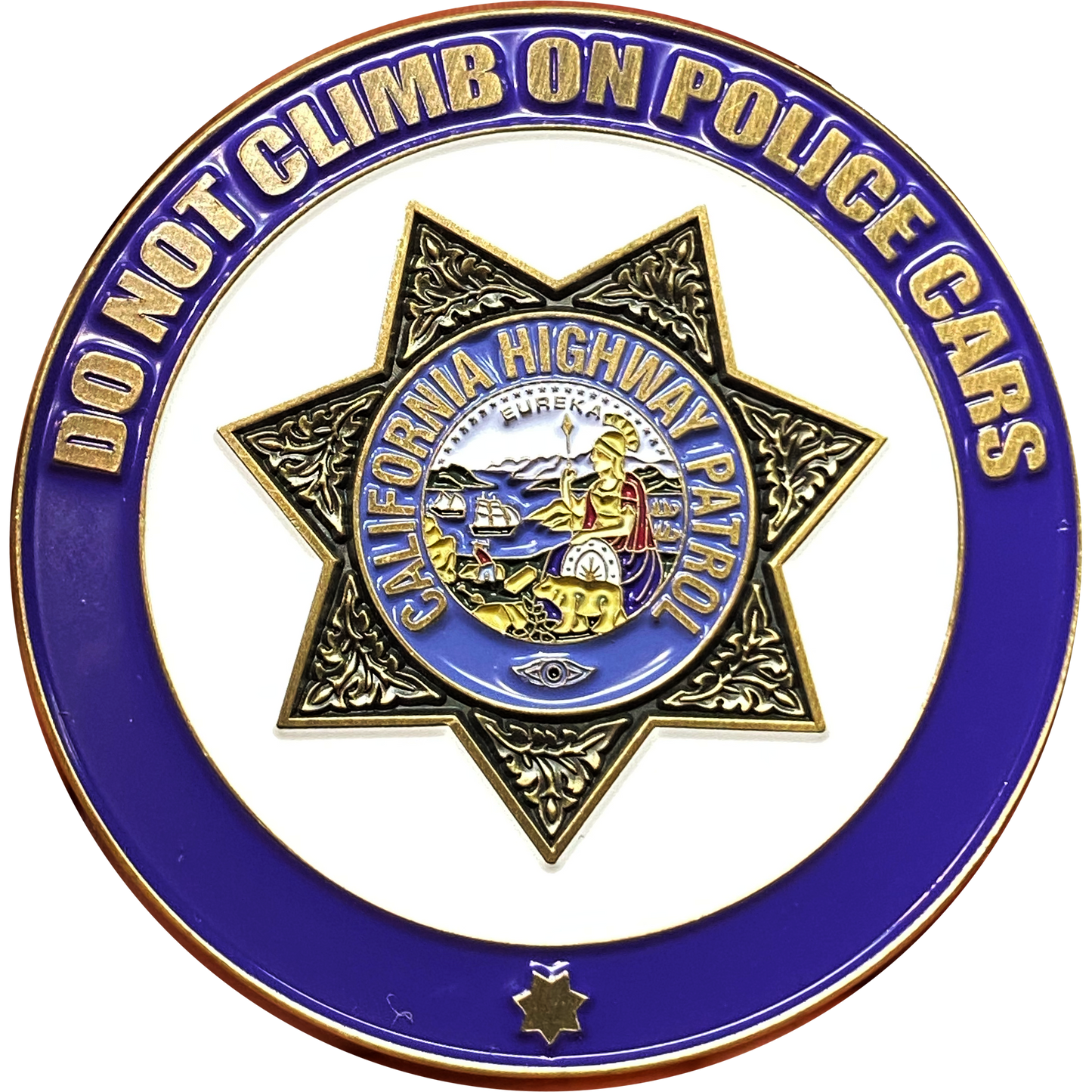 EE-003 California Highway Patrol Civil Unrest Riot CHP No Free Rides Police Car Cruiser Trooper Challenge Coin