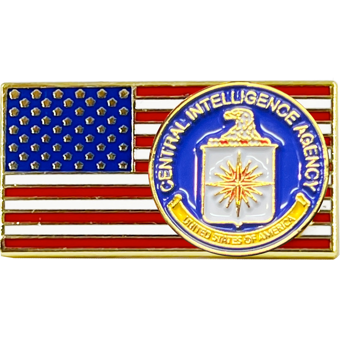 PBX-005-H CIA Pin Central Intelligence Agency Clandestine Agent Officer American Flag Pin