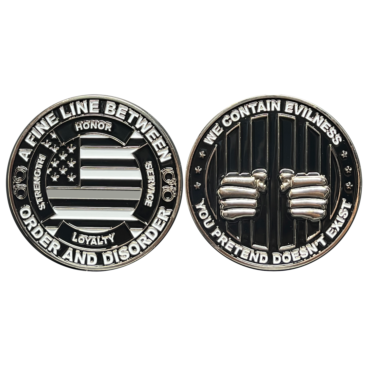 EL11-001 CO Correctional Officers Prison Guard Corrections Order and Disorder We Contain Evilness