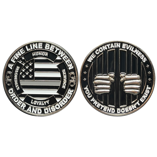 EL11-001 CO Correctional Officers Prison Guard Corrections Order and Disorder We Contain Evilness