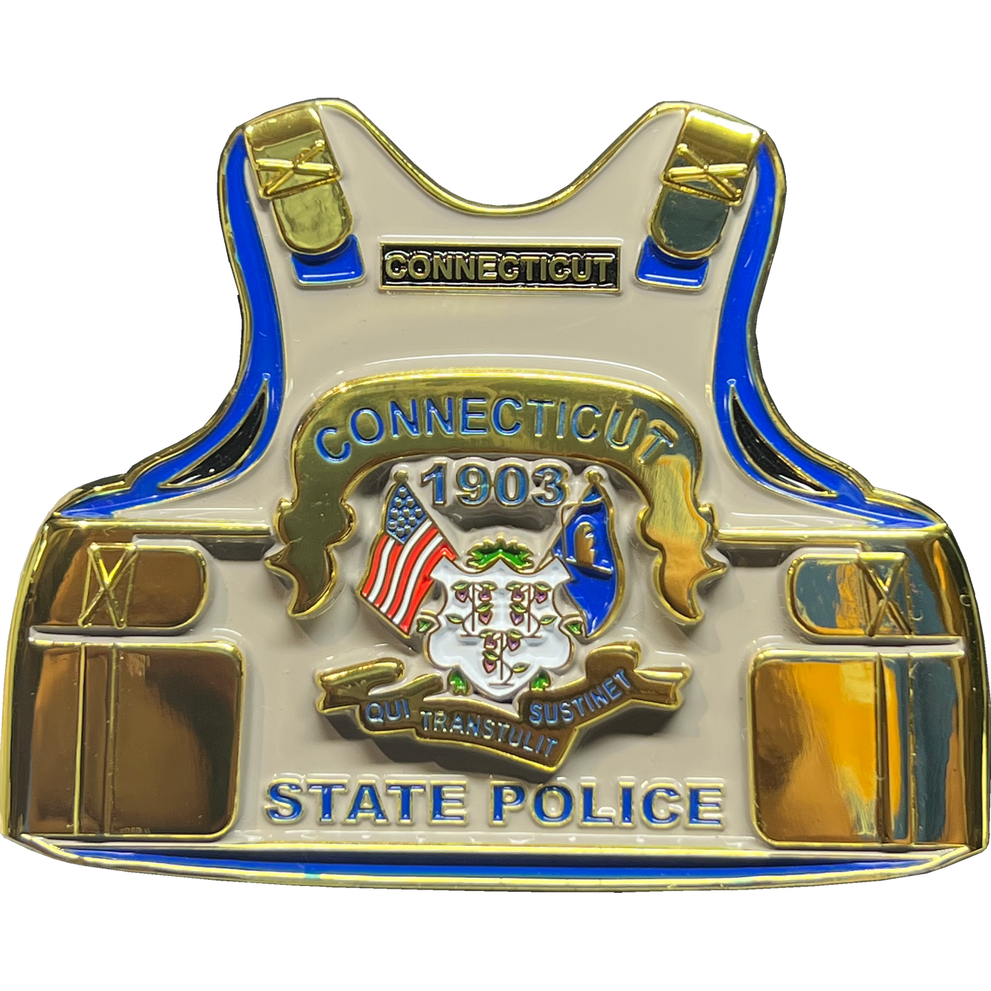 EL11-011 Connecticut State Police Trooper Challenge Coin
