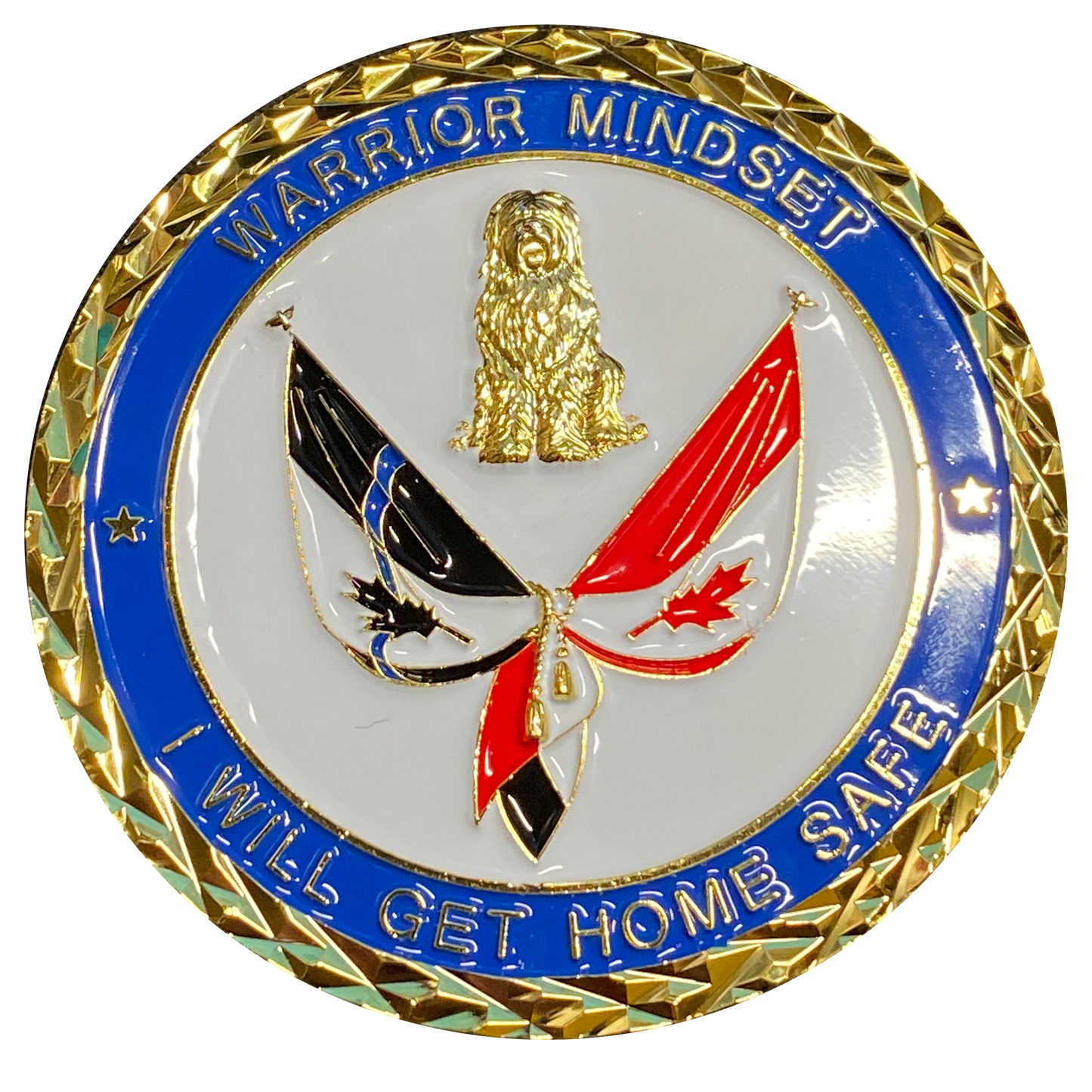 CL-OO WARRIOR MINDSET Canada Thin Blue Line Canadian Sheep Dog Challenge Coin Royal Mounted