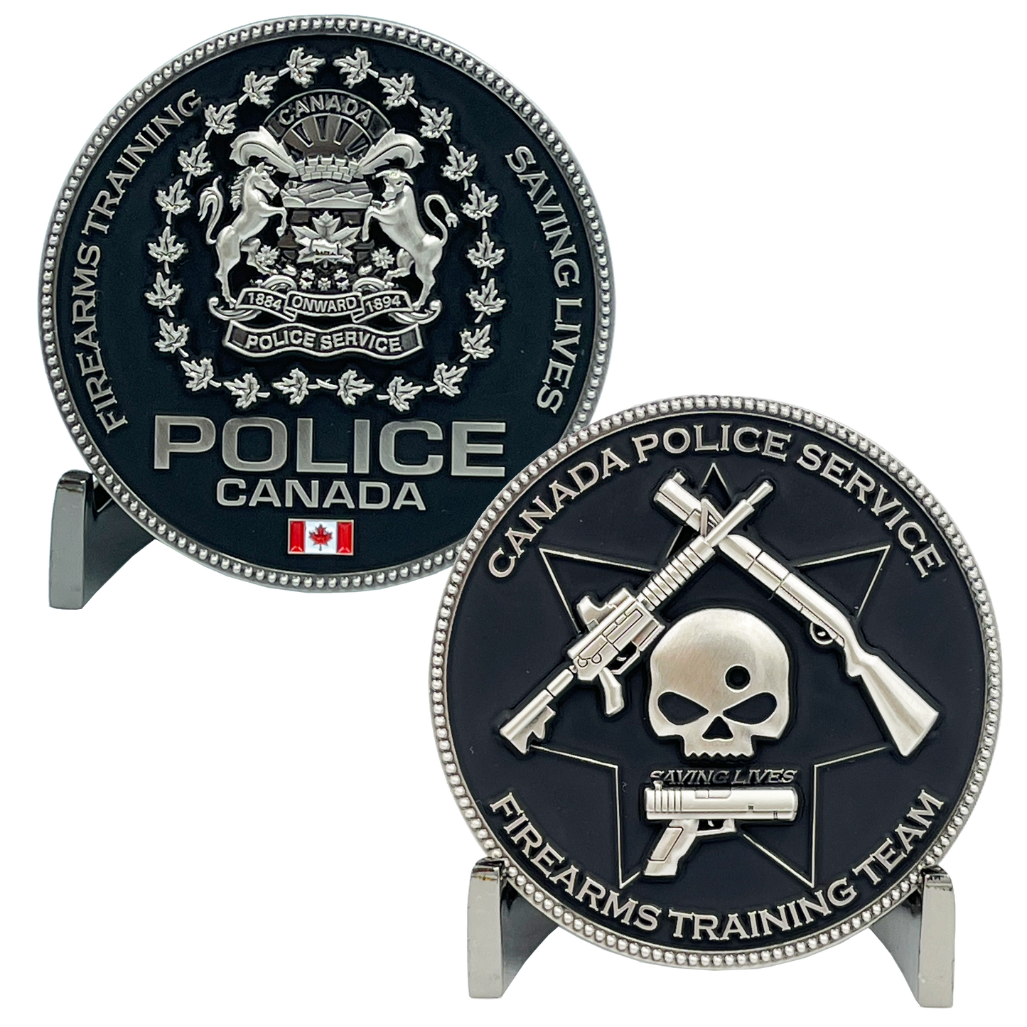 EL6-003 Canada Police Service Calgary Vancouver M4 Shotgun Pistol Toronto Firearms Instructor Challenge Coin
