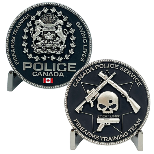 EL6-003 Canada Police Service Calgary Vancouver M4 Shotgun Pistol Toronto Firearms Instructor Challenge Coin
