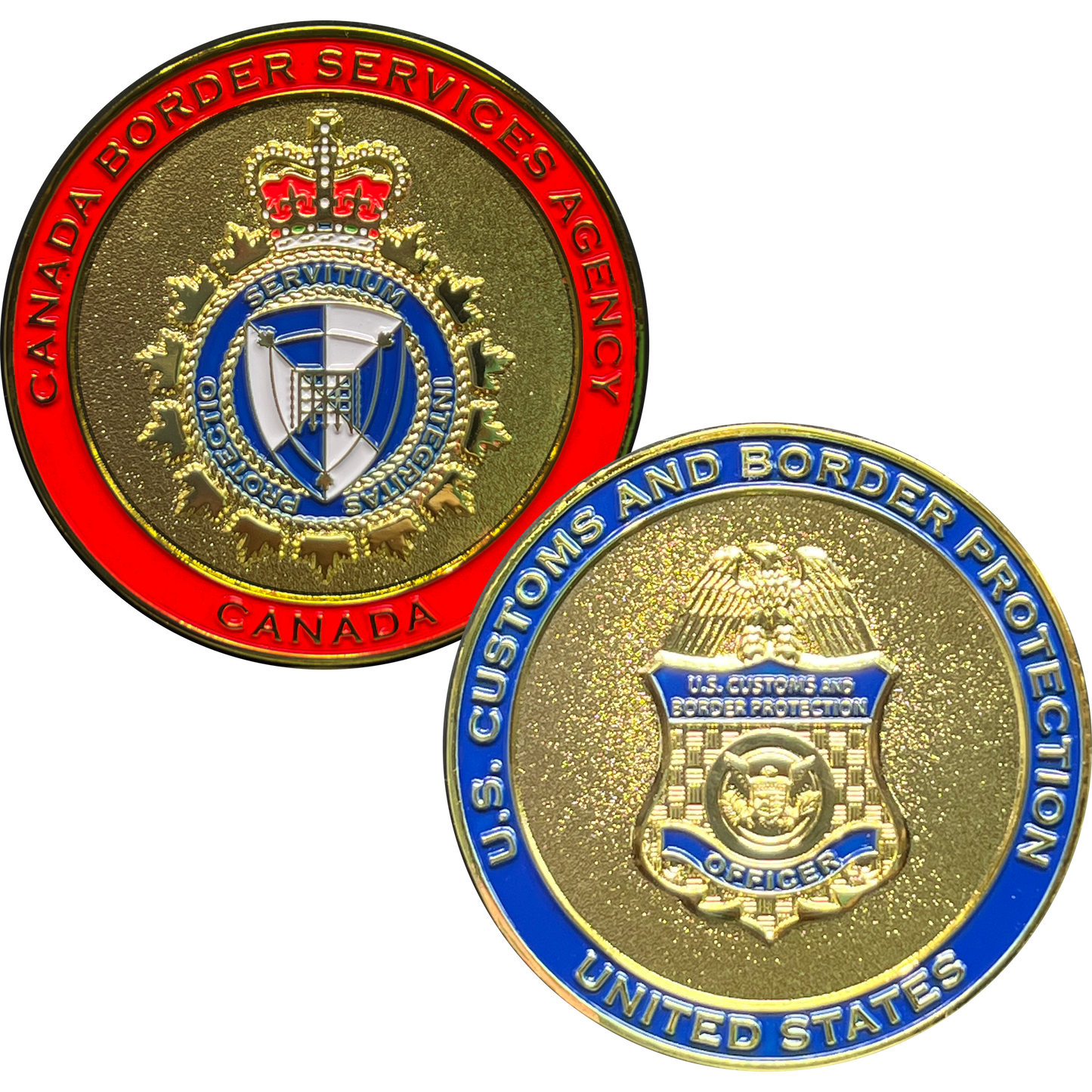 discontinued BL17-020 CBP and Canadian Border Services Agency CBSA US Canada Joint Operations Challenge Coin