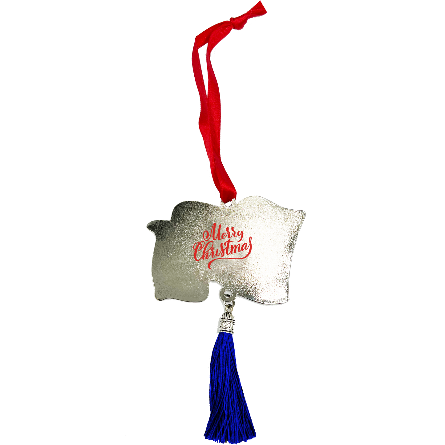 GL1-019 Thin Blue Line Flag Merry Christmas Ornament CBP Police LAPD Chicago NYPD FBI ATF
