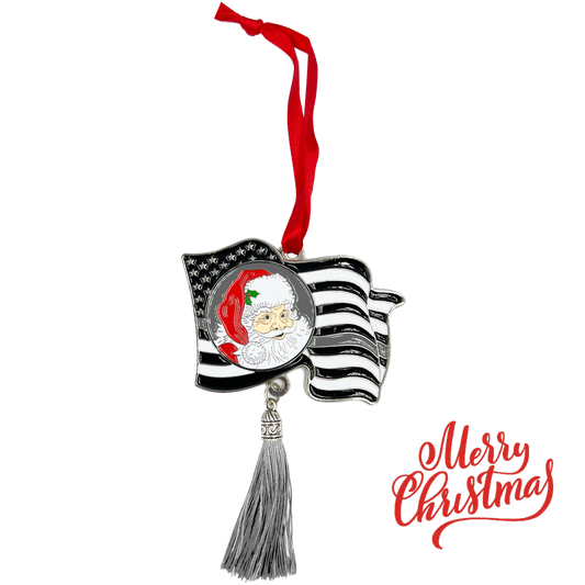GL4-020 Thin Gray Line Flag Merry Christmas Ornament Correctional Officer CO Corrections jail prison