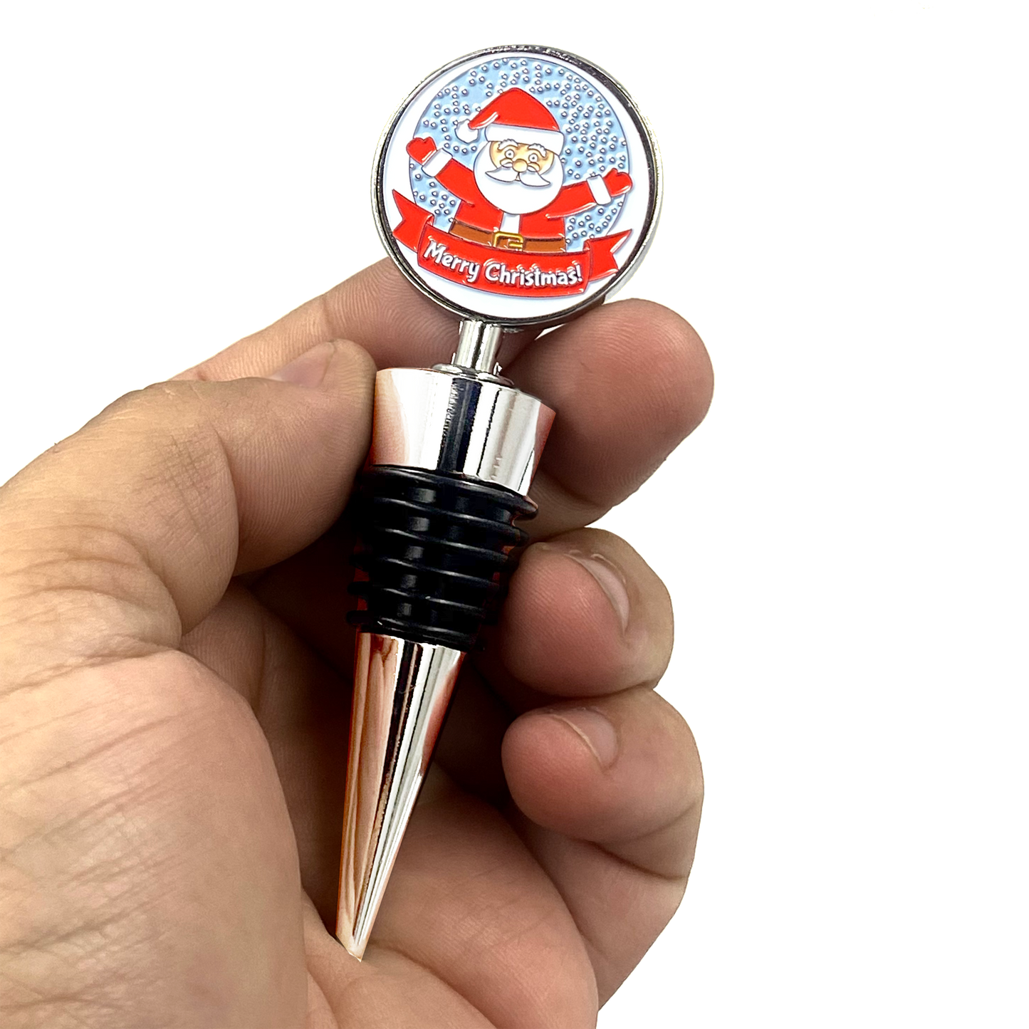 BL1-07 Merry Christmas Santa Claus Wine Bottle Stopper Bottle gift present ornament