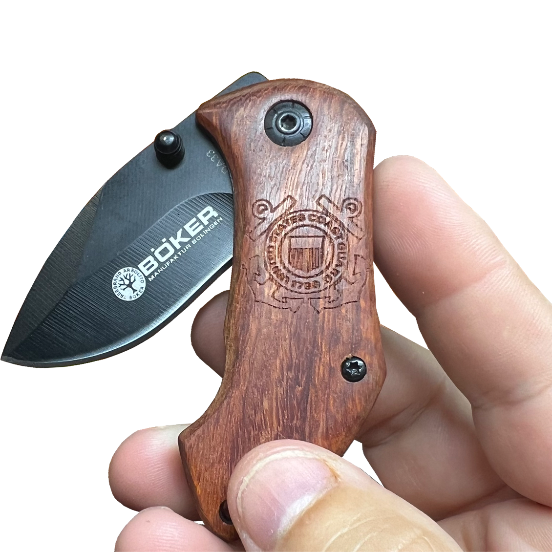 GL2-019 Tactical Frame Lock tool with pocket clip Coast Guard USCG Coastie SEMPER PARATUS Tactical Knife with Razor Sharp Blade