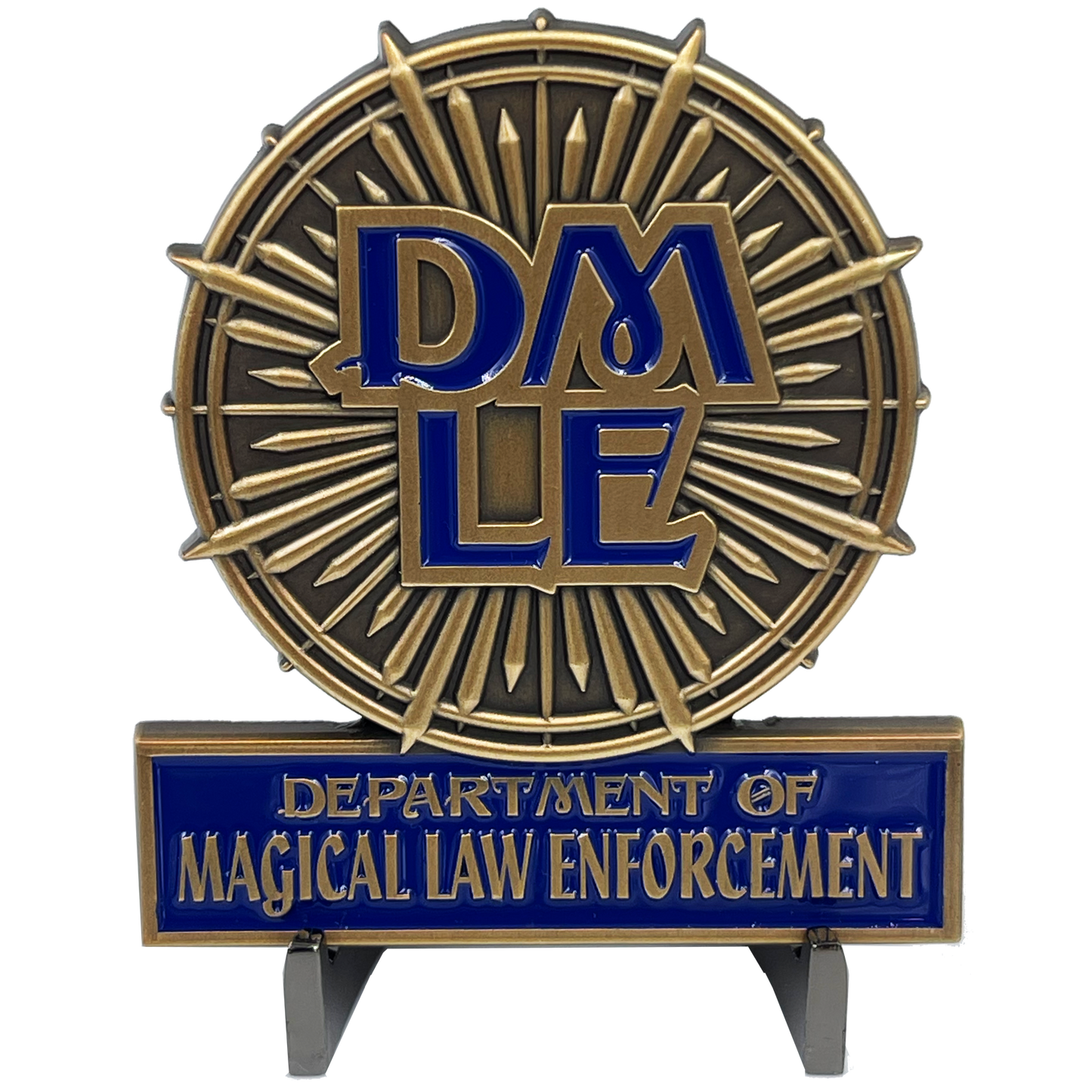 BL3-011 DMLE Ulick Gamp Police Department of Magical Law Enforcement Full Size Shield with hinged pin back