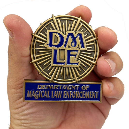 BL3-011 DMLE Ulick Gamp Police Department of Magical Law Enforcement Full Size Shield with hinged pin back