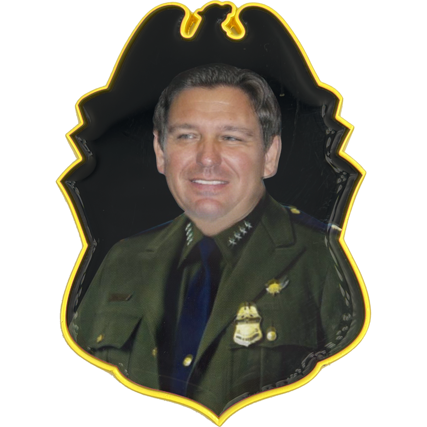 EL9-002A Florida Governor Ron DeSantis Airlines Border Patrol Challenge Coin