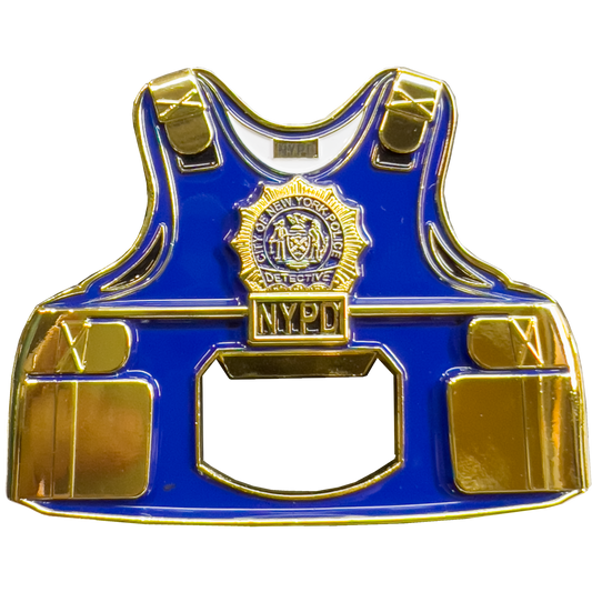 GL9-003 NYPD New York City Police Detective Bottle Opener Challenge Coin