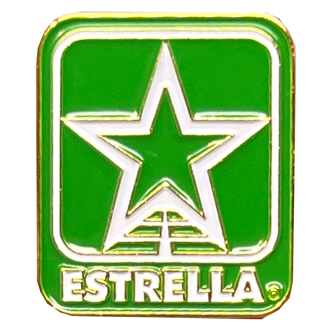 EL11-018 Estrella Insurance Agent Franchisee  star logo green Lapel Pin